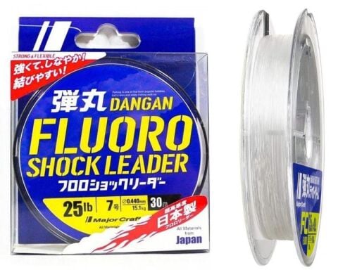 Major Craft Dangan Fluoro Shock Leader DFL-7/0.44mm./25Lb/15.1kg./30mt.