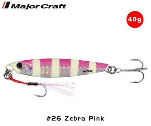 Major Craft Jigpara Short JPS-40gr 80mm #26 Zebra Pink
