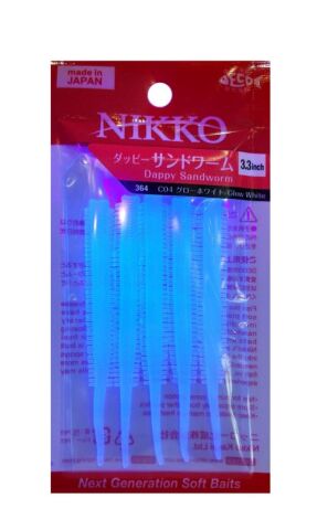 NIKKO SANDWORM FLOATING 8,5cm GLOW WHITE #364