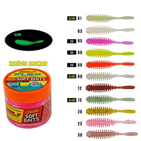 Wily Flex Karides Aromalı LRF Silikon Yem (20pcs)
