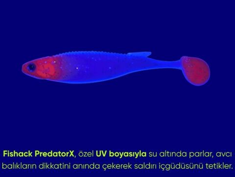 Fishack PredatorX  10 cm 10 gr- UV Boyalı - Redhead