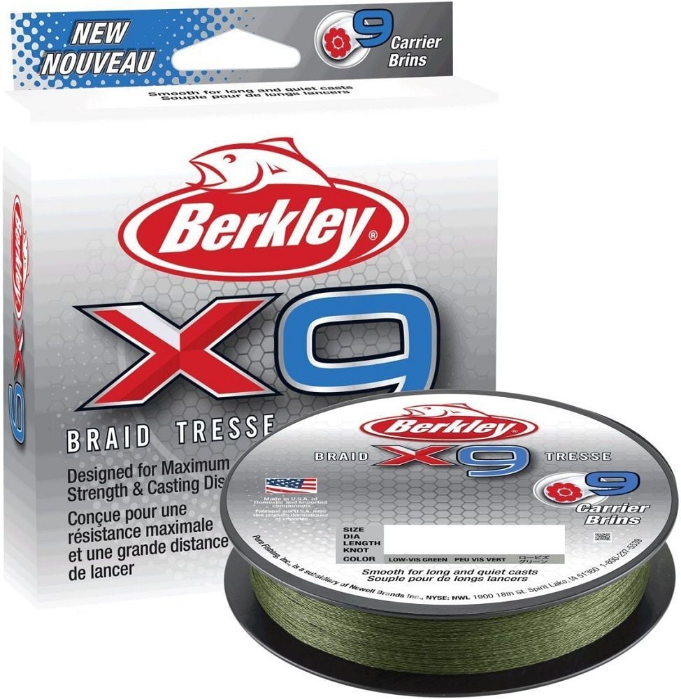 Berkley X9 Low-Vis Green 9 Kat 150mt İp Misina