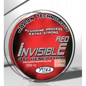 Yuki Invisible RED 4G Misina 300mt 0.35mm (14.60kg)