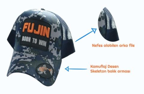 Fujin Armalı Kamuflaj Şapka