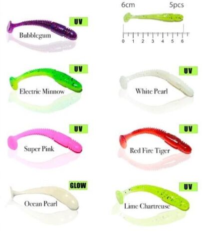 NaniwaOsakaShi Tourmaline 6cm 5Pcs Silikon Yem