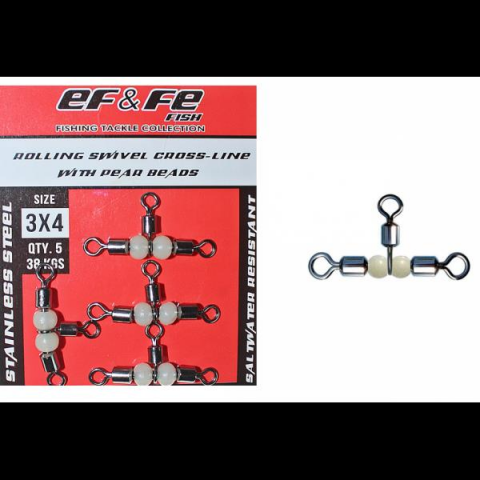 Fırdöndü Rolling Swivel Crossline Pear Beads