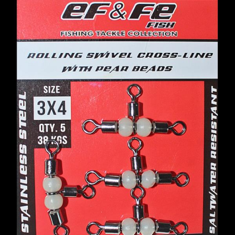 Fırdöndü Rolling Swivel Crossline Pear Beads