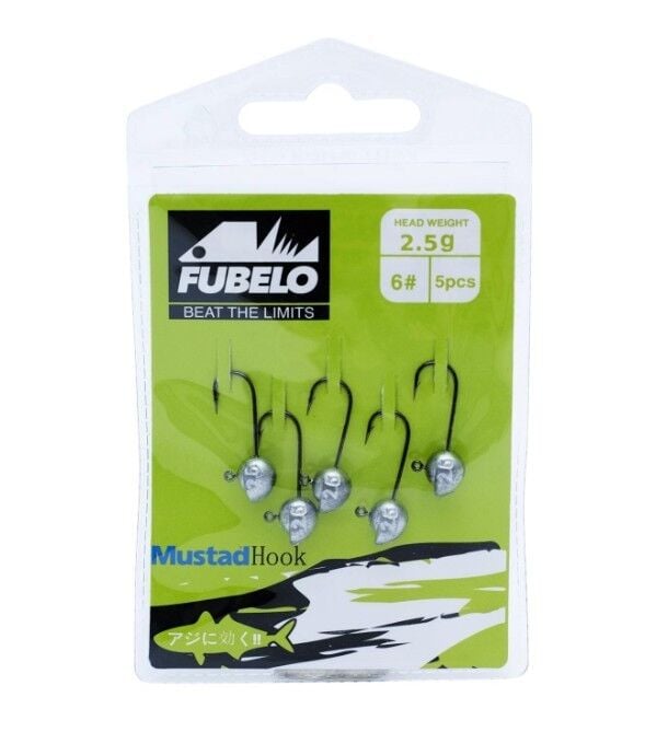 Fubelo Sharp Head Jig Head 5pcs