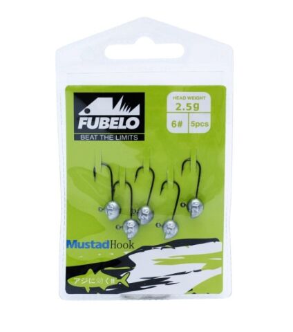 Fubelo Sharp Head Jig Head 5pcs