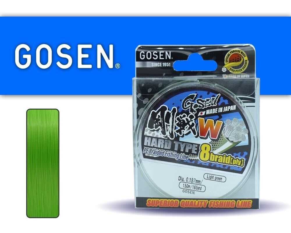 Gosen W8 Hard Type Yeşil 0.104mm 150mt İp Misina