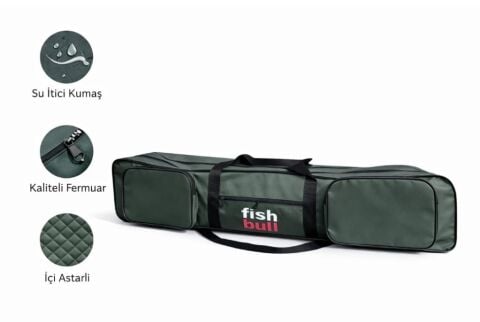 Fish Bull  Pro 4 göz Yeşil Olta Kamış Çantası