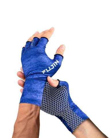 Fujin Pro Angler Summer Gloves Blue (L/XL)
