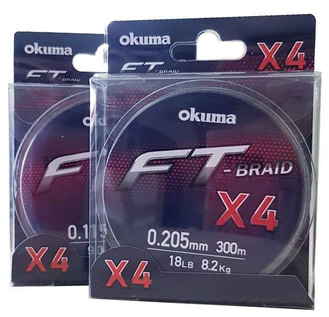 Okuma Ft-*4 Braided Line 300 mt Grey Örgü İp Misina