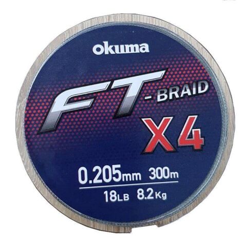 Okuma Ft-*4 Braided Line 300 mt Grey Örgü İp Misina