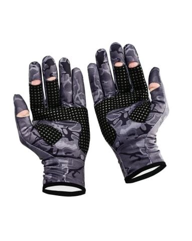 Fujin Pro Angler Winter Gloves Black Camo (L/XL)