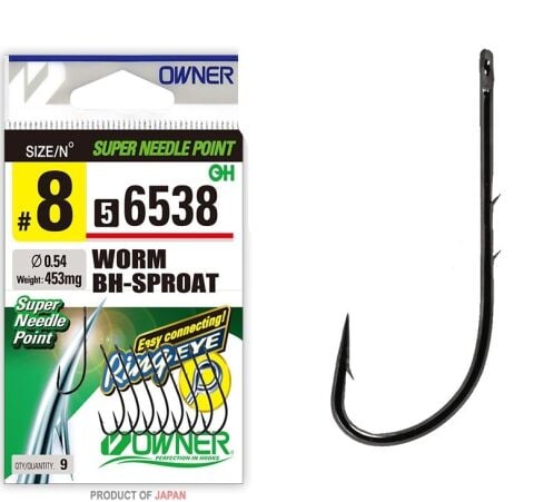 Owner 56538 Worm Bh-Sproat Black Chrome İğne