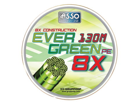 Asso Evergreen 8kat 130m 0.20mm İp Misina