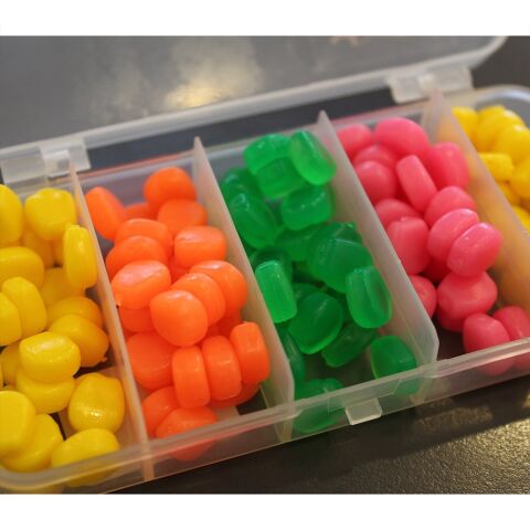 Captain 3496 Pop Corn Silikon Sazan Yemi 100'lü Kutuda Color:Mix