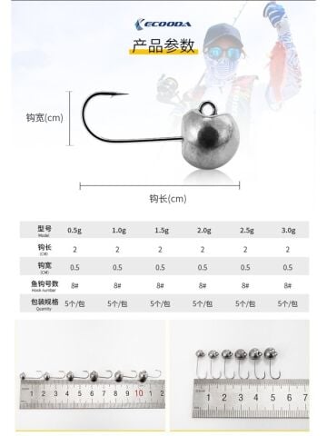 Ecooda Blow  Owner Hook #8  Lrf Jighead