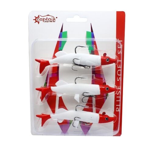 Captain 3067 Pluse Soft 12cm 26,5 gr  Turna Silikonu 3'lü Set