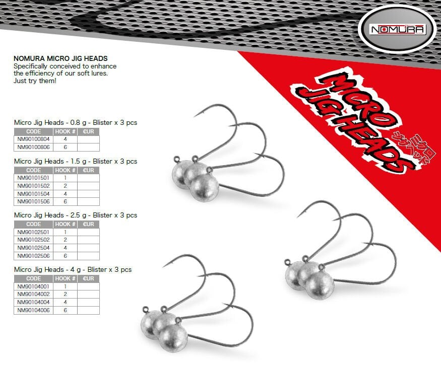 Nomura Micro Jig Head #6 1.5gr