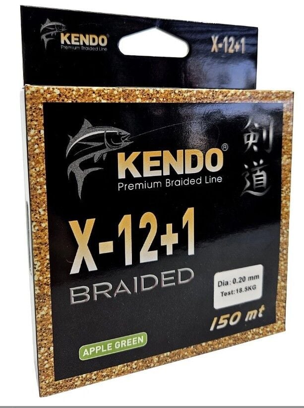 Kendo X-12+1 Braided 150m Apple Green Örgü İp