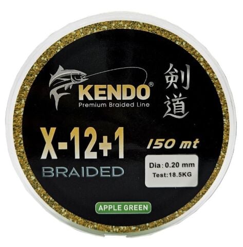 Kendo X-12+1 Braided 150m Apple Green Örgü İp
