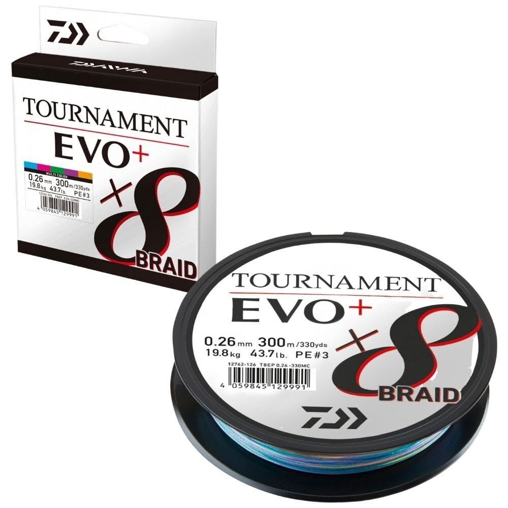 Daiwa Tournament EVO+ 8B Multicolor 0.16mm İp Misina (300m)