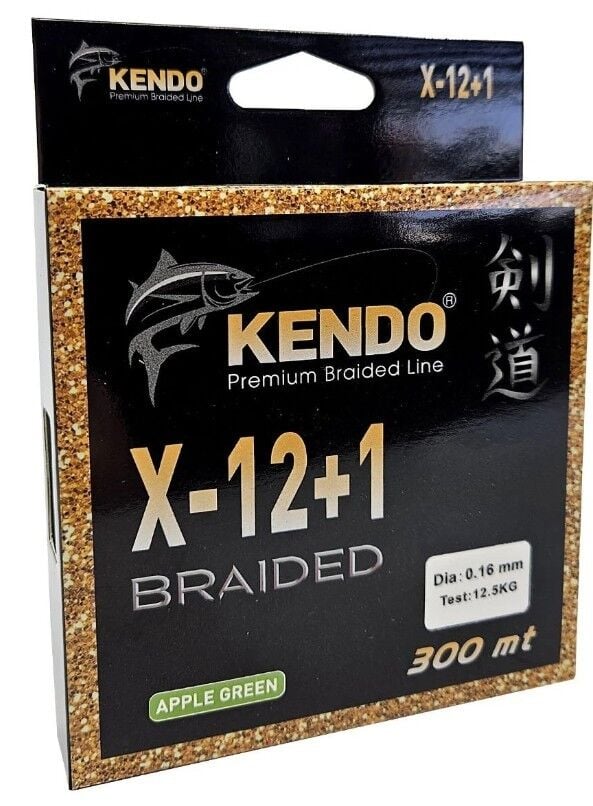 Kendo X-12+1 Braided 300m Apple Green Örgü İp