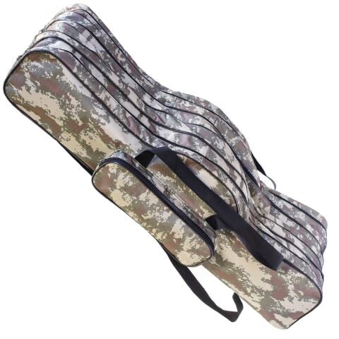 Remixon 4 Gözlü Kamuflaj 120cm Çok Fonksiyonlu Kamış Çantası