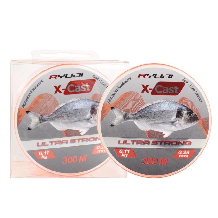 Ryuji Xcast 300 mt Orange 0.35mm  Surf Misina