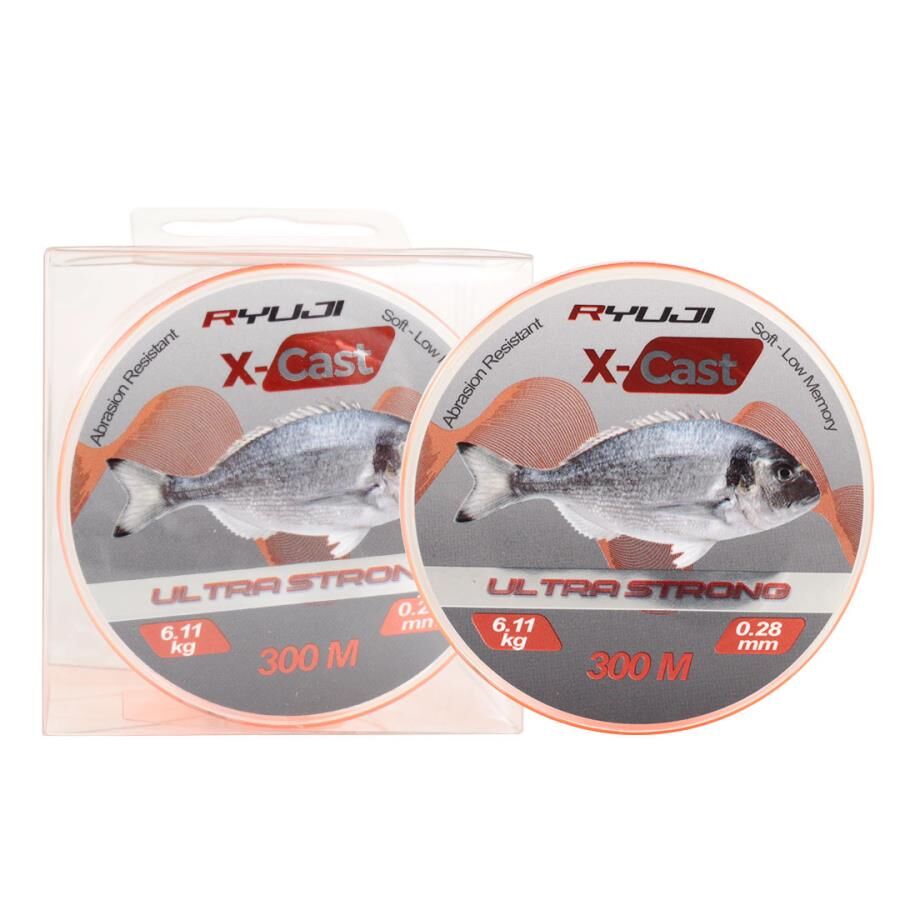 Ryuji Xcast 300 mt Orange 0.35mm  Surf Misina