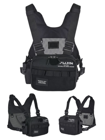 Fujin Tactical Vest Black Balıkçı Çantası