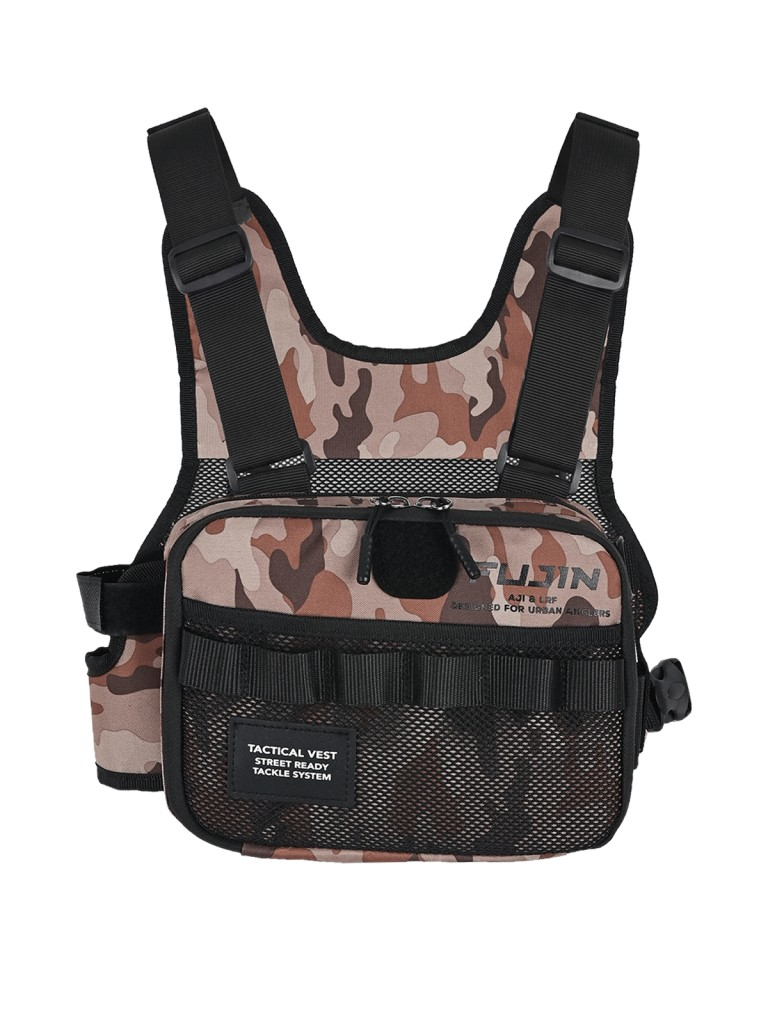 Fujin Tactical Vest Brown Camo Balıkçı Çantası