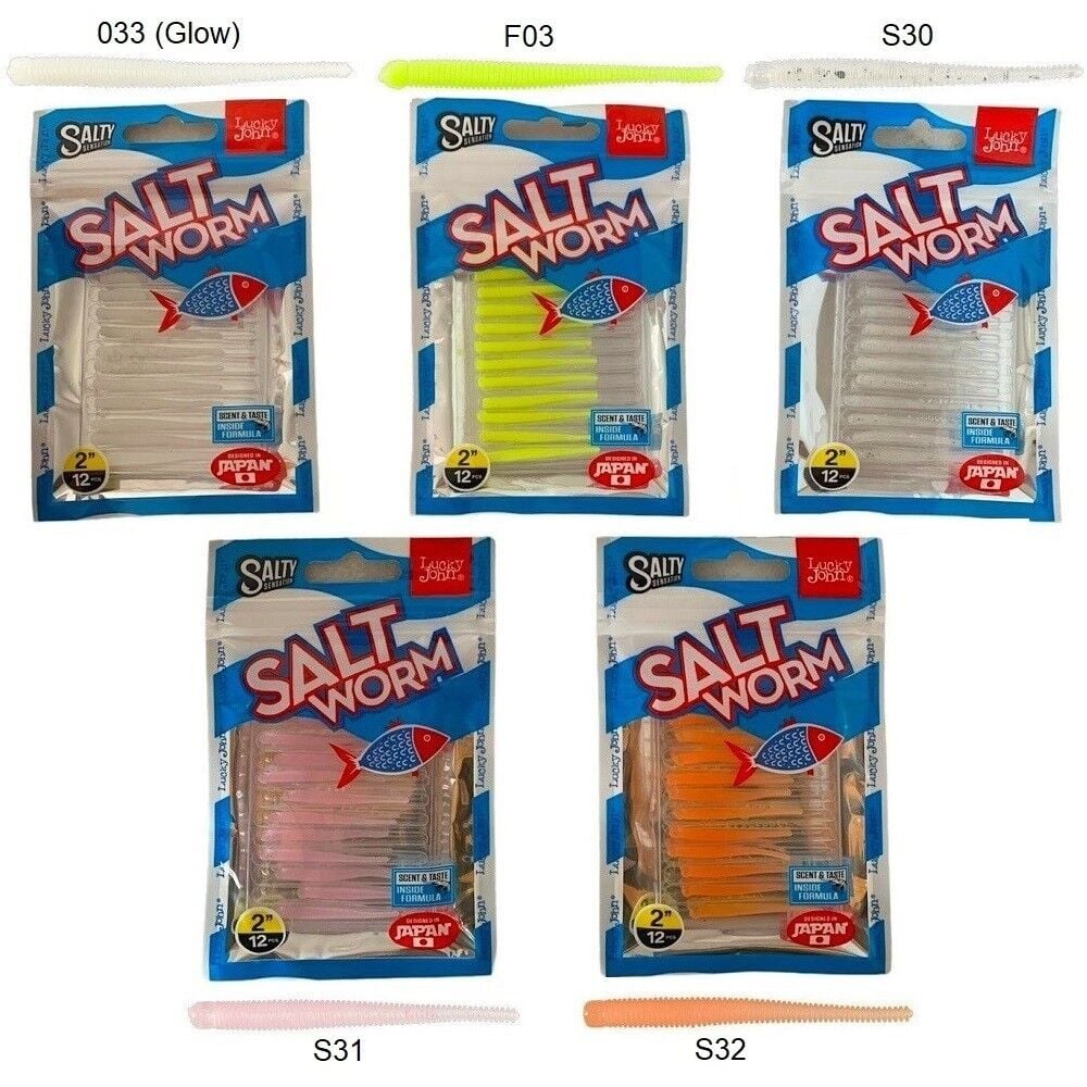Lucky John Salt Worm 4.1 cm Lrf Silikonu