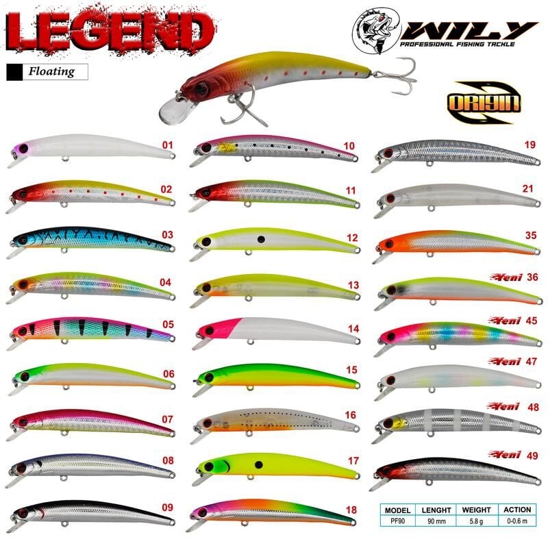 PORT FISH Wily Legend 90F 9cm Maket Balık (5.8gr)