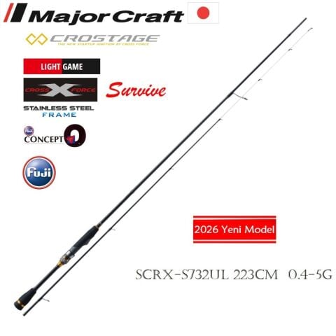 Major Craft New Survive Crostage SCRX-S732UL Solid 223cm 0.4-5gr  Aji Lrf Kamış