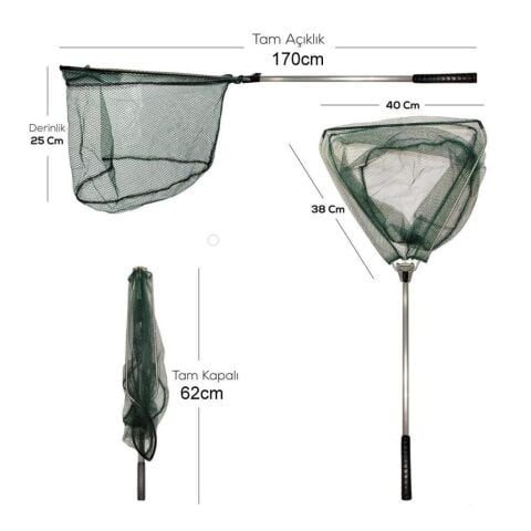 Katlanır Kepçe V Kafa 40 cm Torlu