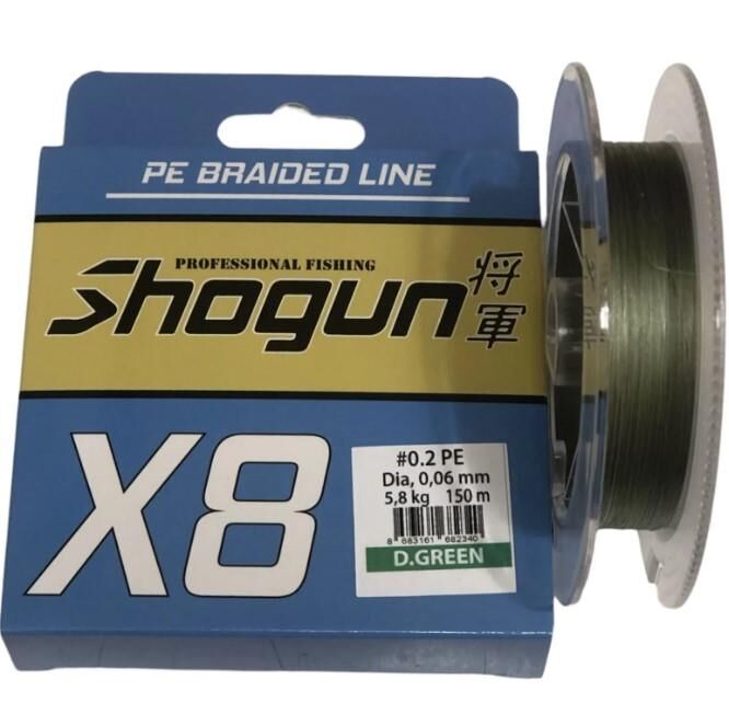 Shogun 8X 150 mt  Dark Green İp Misina