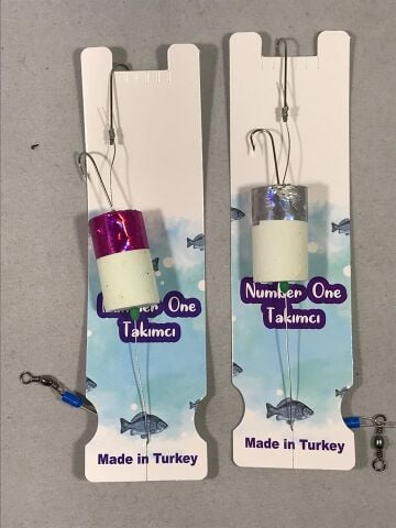 Lüfer Takımı Çelik Telli 2 İğneli Glow Mantar