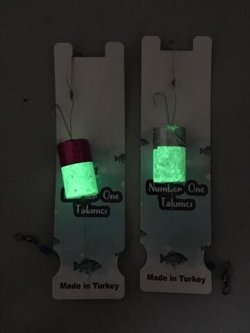 Lüfer Takımı Çelik Telli 2 İğneli Glow Mantar