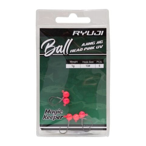 Ryuji Ball Ajing Pink UV İğne No 10 Jighead