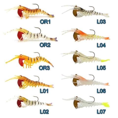 Sea Horse Manic 3D Shrimp Karides Silikon Yem 7cm